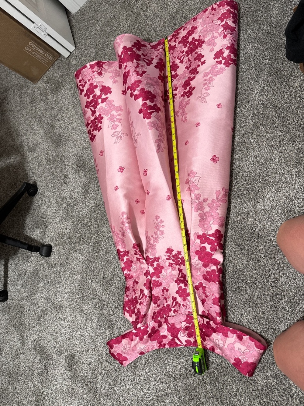 Adrianna Papell Pink Floral Off Shoulder Gown - Picture 11 of 12